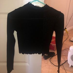 See through crop top